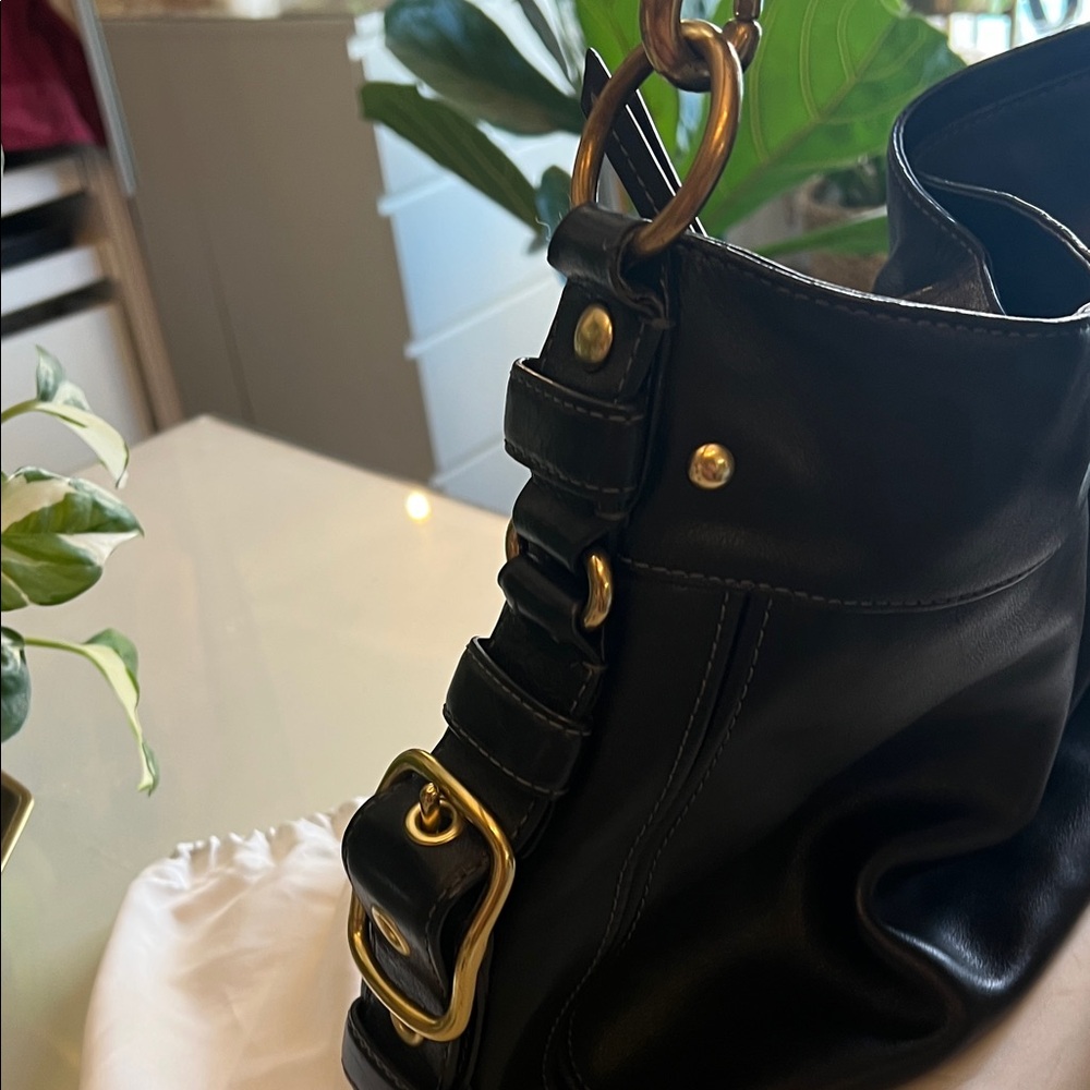 Coach Black Leather Shoulder Bag - Picture 5 of 8